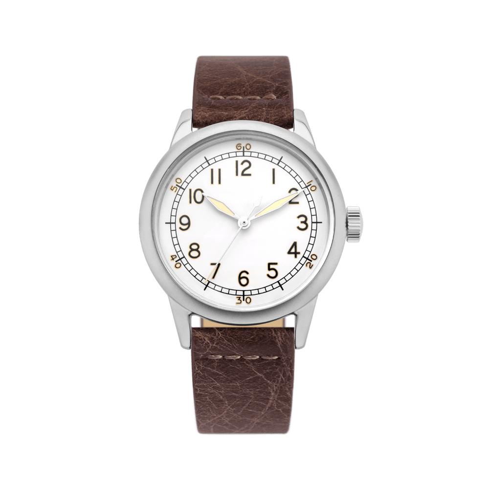 Spec 2 Ameriquartz - White Patina Leather 32mm White | Matte Ivory cream(off whi