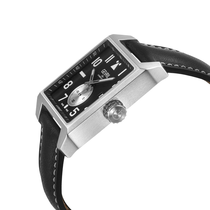 Herald Square-Sub Dial Black Dial / Black Leather Strap Black Dial