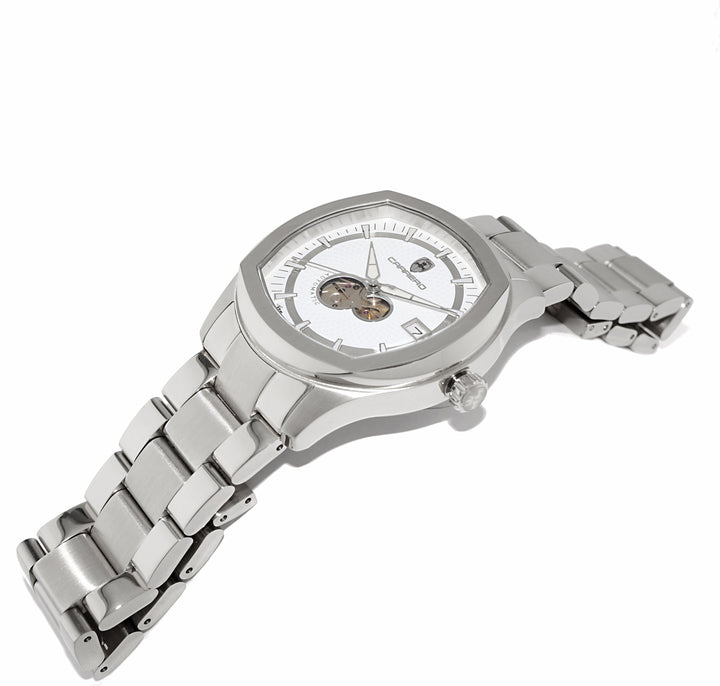 AEQUILUX SILVER TONE/WHITE | White Dial