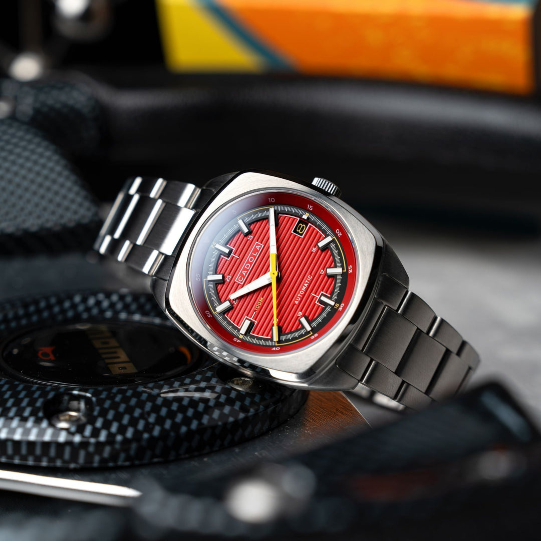 Buxton Automatic Red/ Stainless Steel Stainless Steel | Red Dial