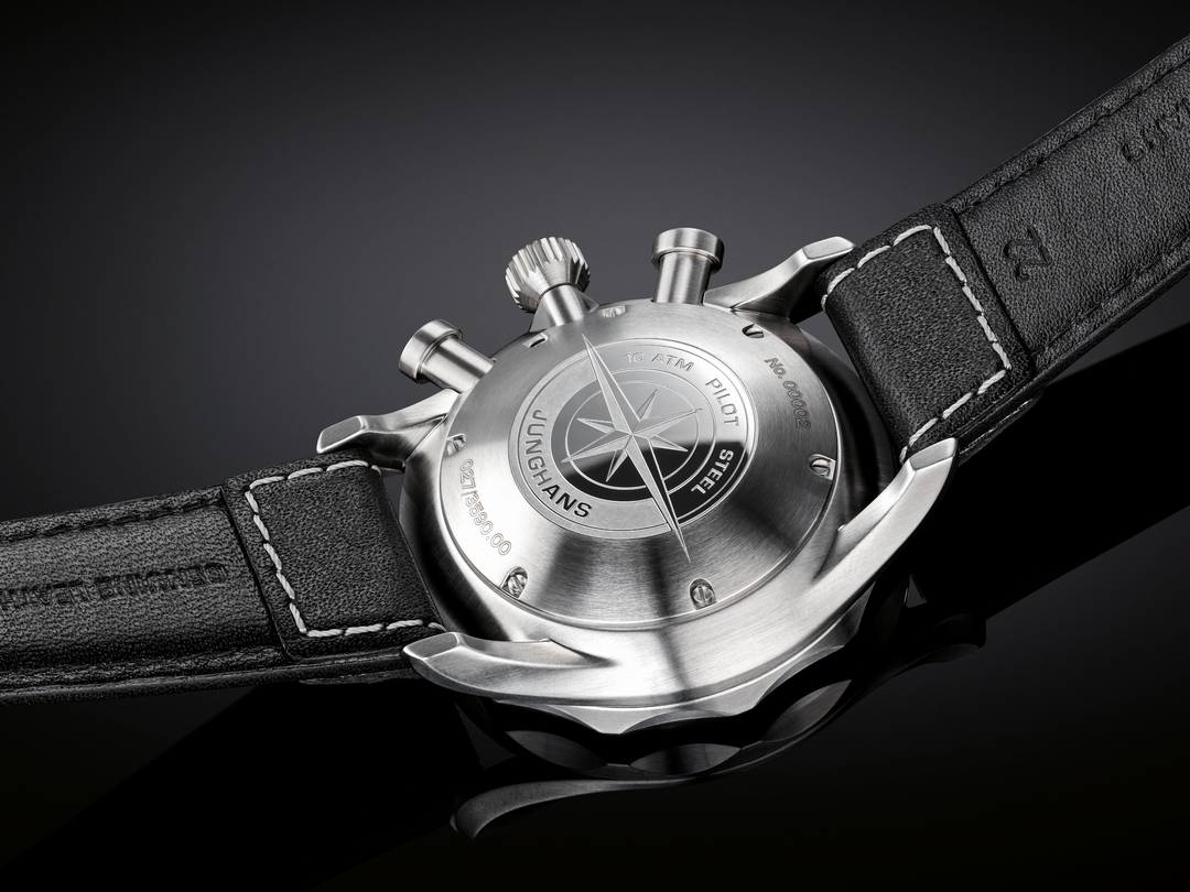 Pilot Chronoscope Black Dial / Black Riveted Leather Strap Black Dial