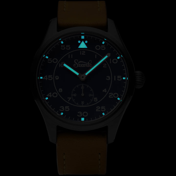 Heritage Aviator 2750 Series Gun Gray / Blue / Tan | Blue Dial