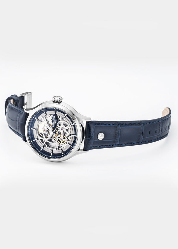 Competence Skeleton IV Blue skeleton dial, blue leather strap Blue Skeleton Dial