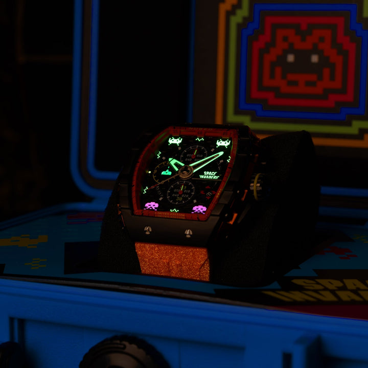 Magellan Chronograph Space Invaders Limited Edition Black / Rubber | Black Dial