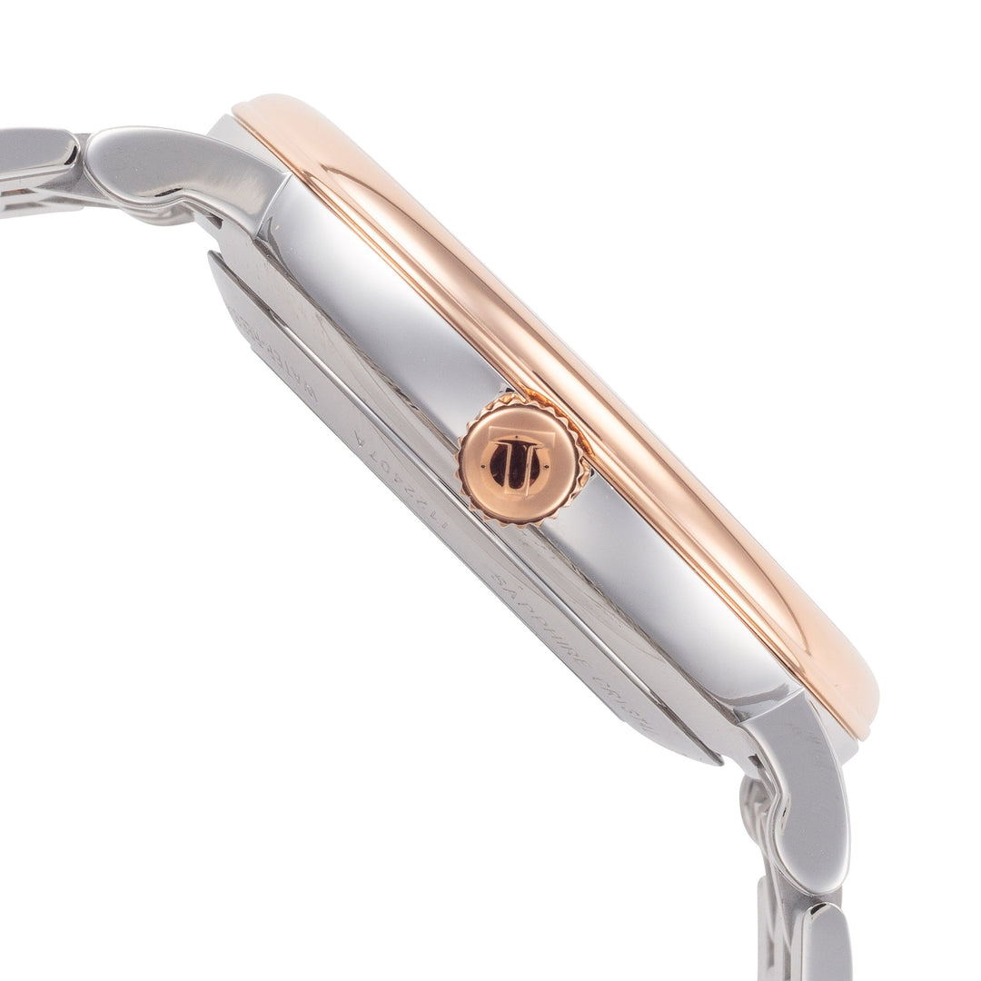 CARSON 40mm / Silver / Silver and Rose Gold | Silver Dial