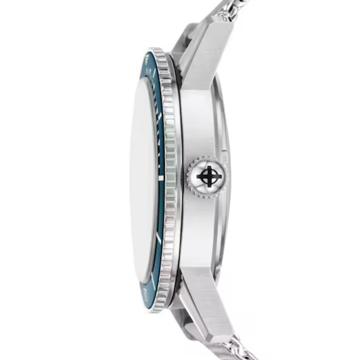 Super Sea Compression Diver Blue/Silver Stainless Steel Black Dial