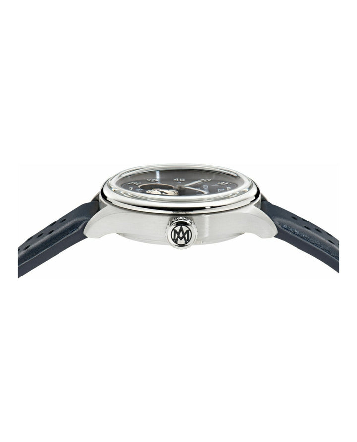 TS1 Automatic Stainless Steel/Partial Sekelton Automatic/Blue Leather Strap Blue