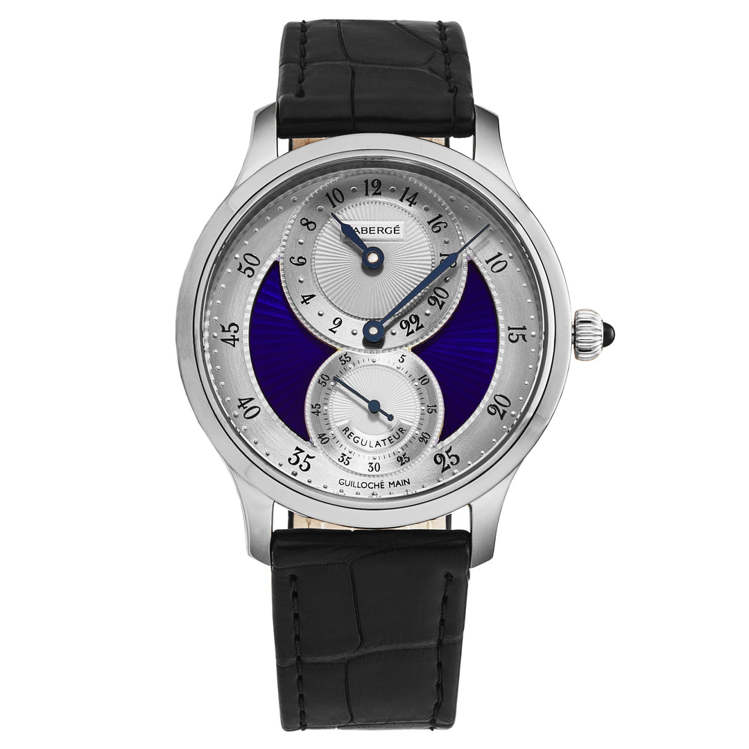 Agathon FAB-211 / Silver/Blue Enamel | Silver / Blue Dial