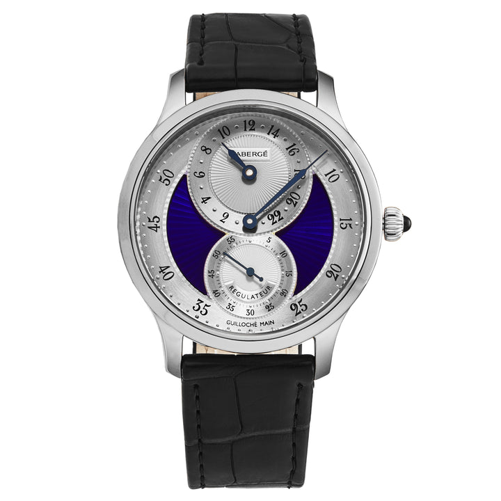 Agathon FAB-211 / Silver/Blue Enamel | Silver / Blue Dial