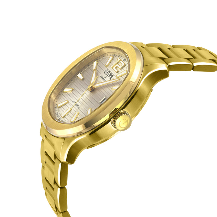 Stuyvesant Swiss Automatic, IPYG/316L Stainless Steel Case, White Dial, IPYG/316