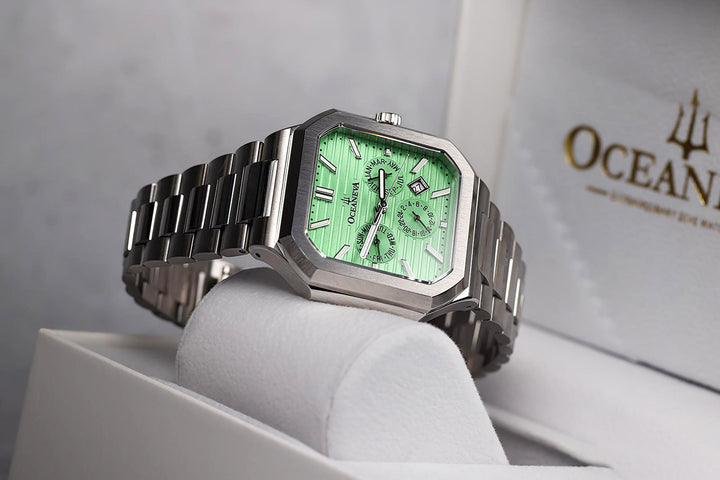 Oceaneva Tenuis Automatic CalendarThin Watch Mint/Silver Mint/Silver | Mint Dial