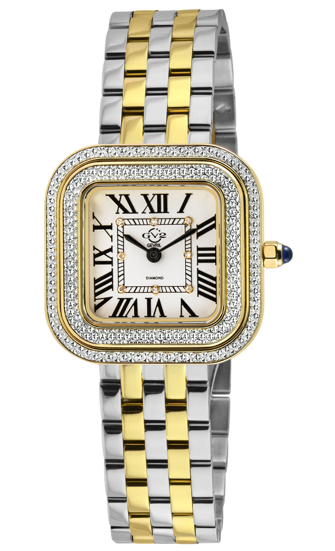 Bellagio GV2 Women's Diamond Swiss Quartz Watch, Silver/White dial 8 Diamonds, B