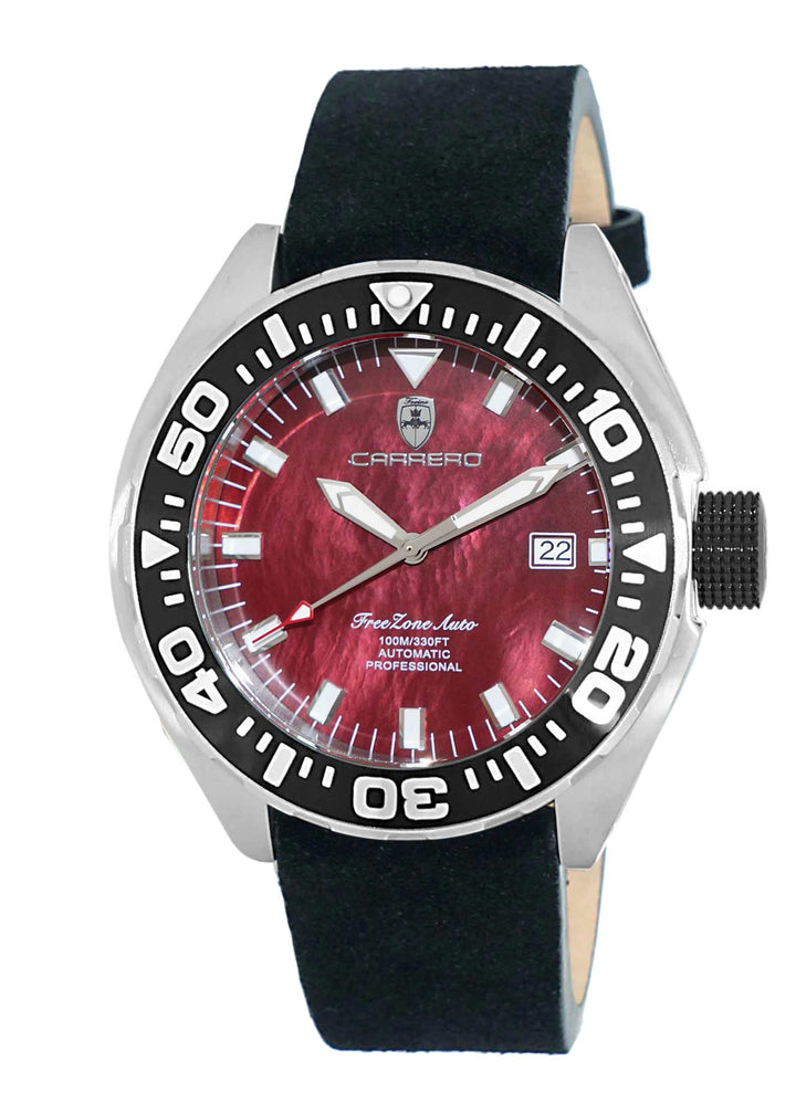 FreeZone-Auto Maroon / Black | Maroon Dial
