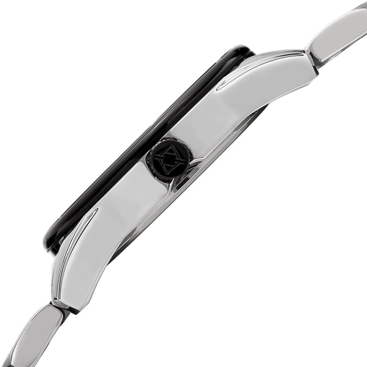 AK1055TTB-Casual Silver/Stainless Steel | Black Dial