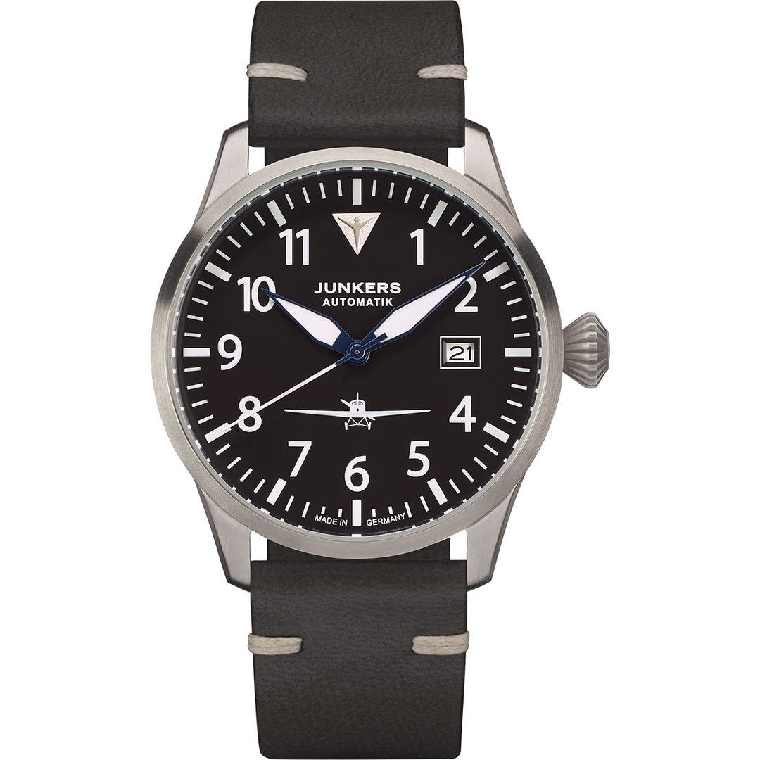Flieger Leather / Black Black Dial