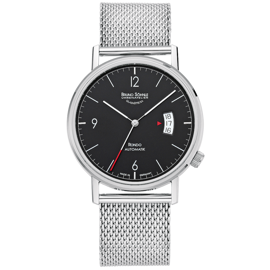 Rondo Automatik Automatik Black Dial / Stainless Steel Mesh Bracelet Black Dial