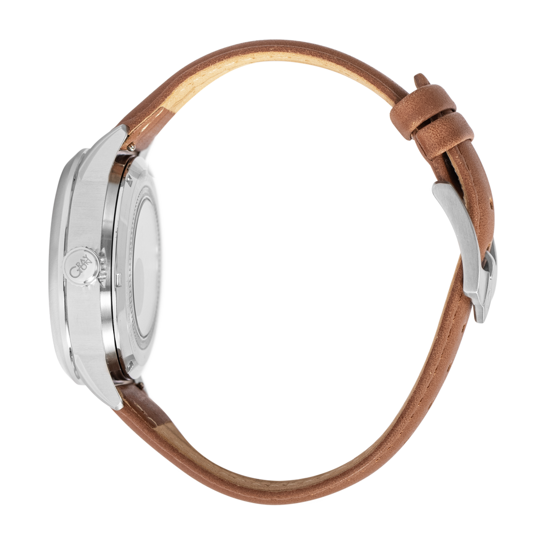 Classic Silver / Leather Silver Dial