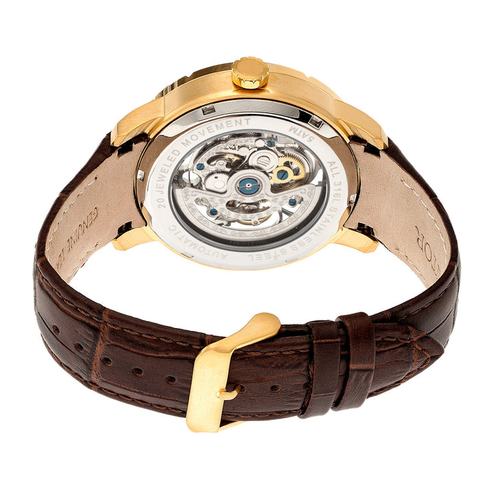 Ryder Brown/Gold Silver Dial