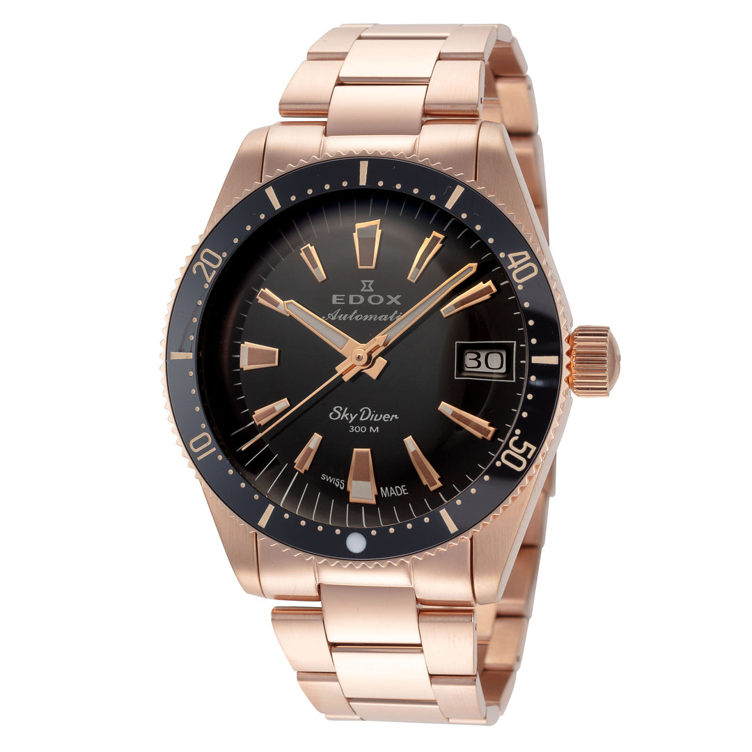 SkyDiver 38mm / Black / Rose Gold | Black Dial
