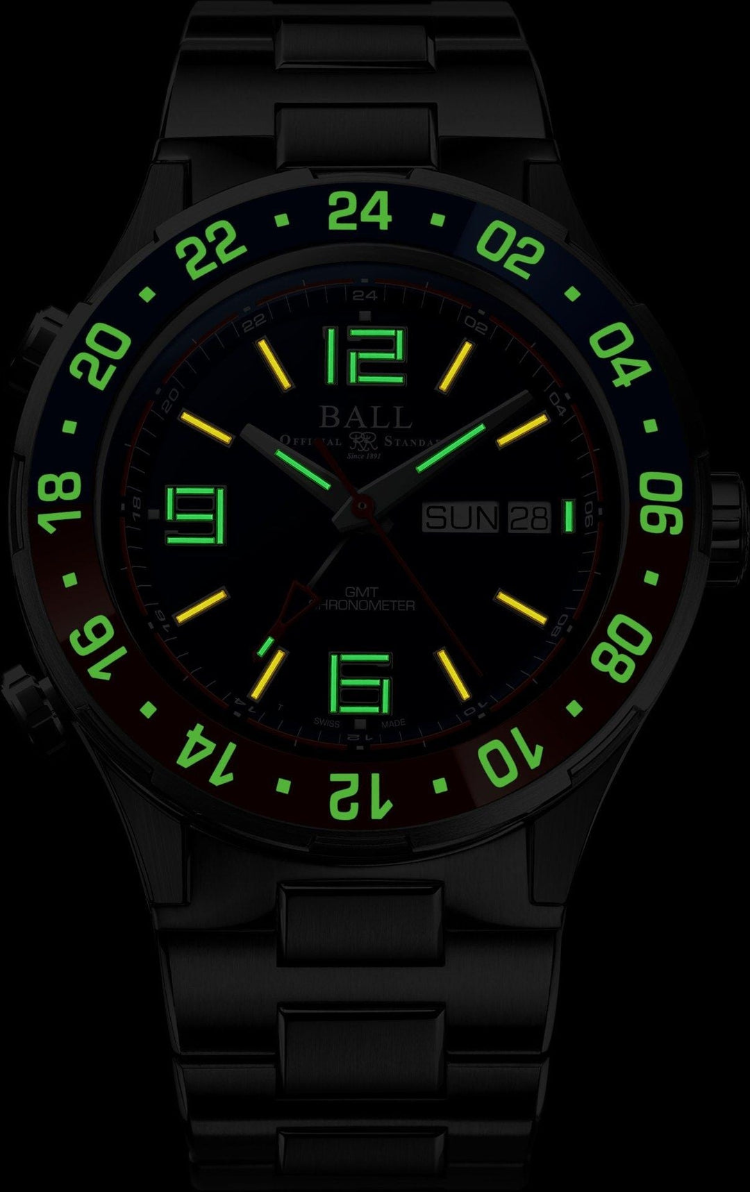 Roadmaster Marine GMT (Blue / Titanium) Black Dial