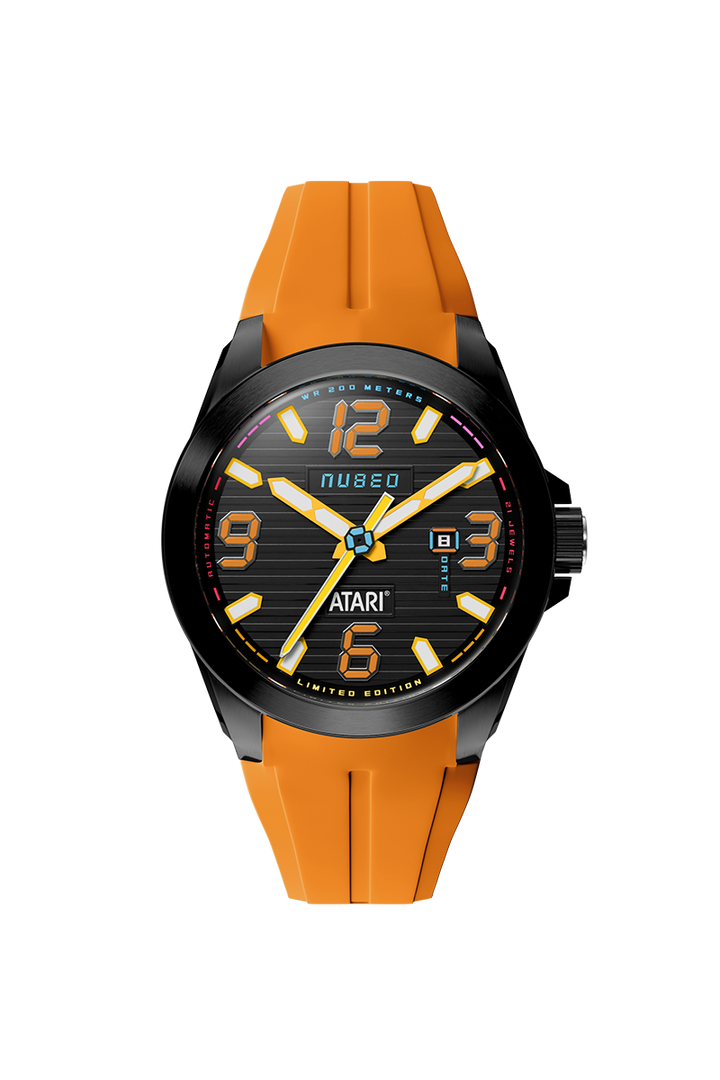 Torrent Automatic Atari Rainbow Limited Edition Black / Orange Rubber Black Dial