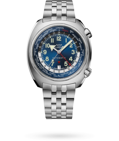 Airman SST GMT 43mm / Blue / Silver Blue Dial