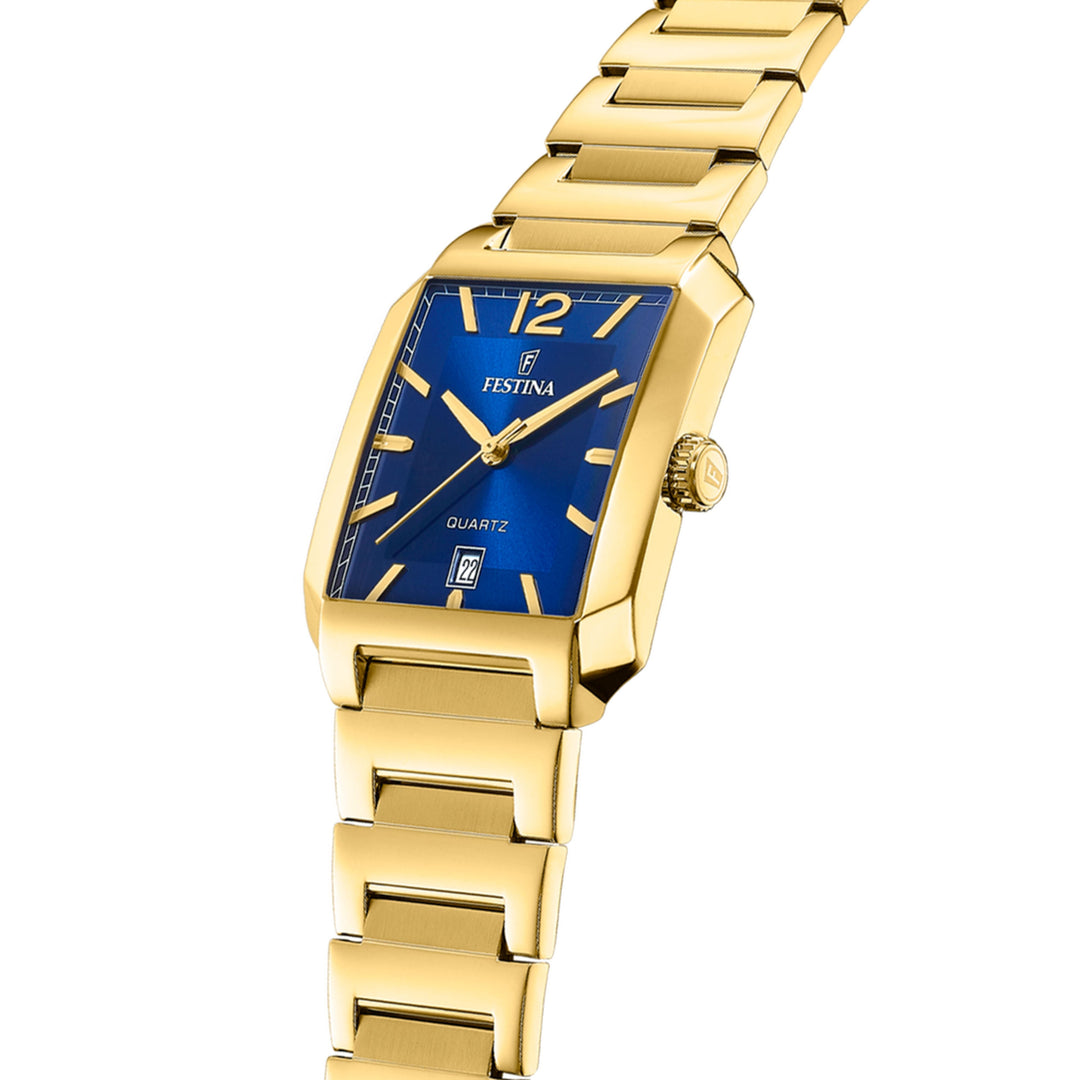ON THE SQUARE Blue / Stainless Steel Blue Dial