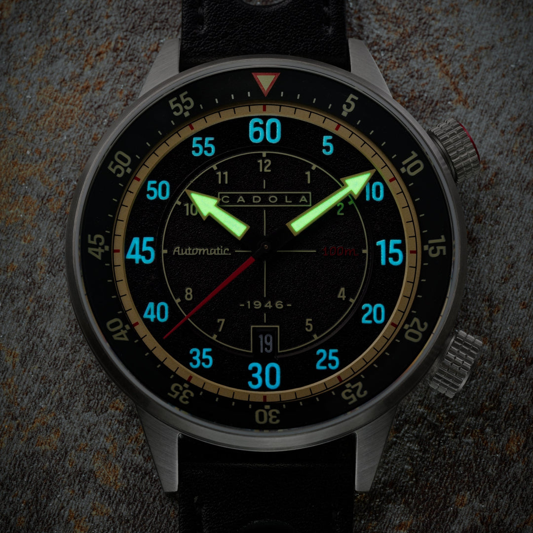 Rally Timer Automatic Black / Leather | Black Dial