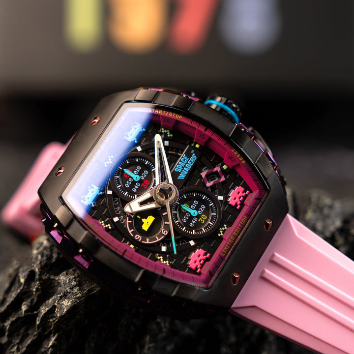 Magellan Chronograph Space Invaders Limited Edition Black / Rubber | Black Dial