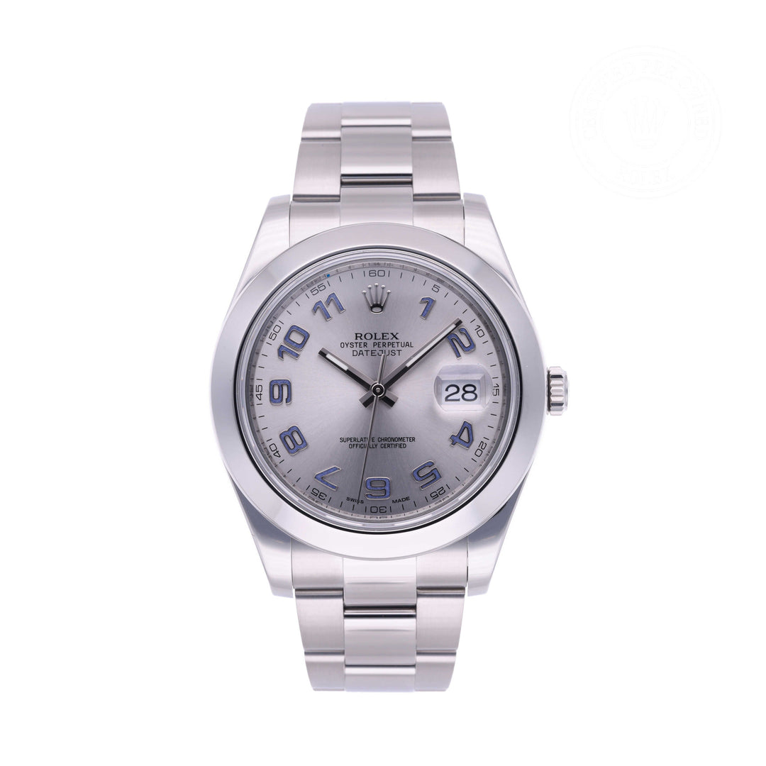 Pre-Owned Rolex Oystersteel Datejust II Rhodium Dial -116300