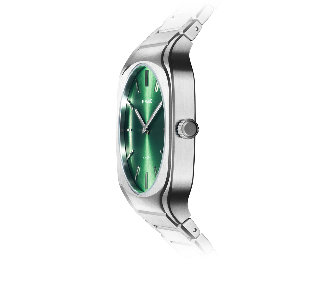 Square Green dial / Silver Stainless Steel Bracelet Green Dial