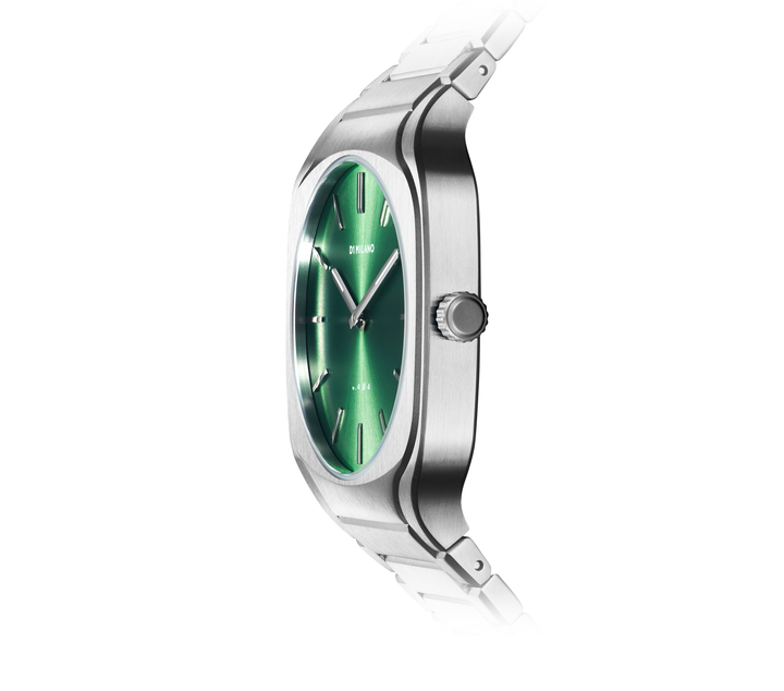 Square Green dial / Silver Stainless Steel Bracelet Green Dial