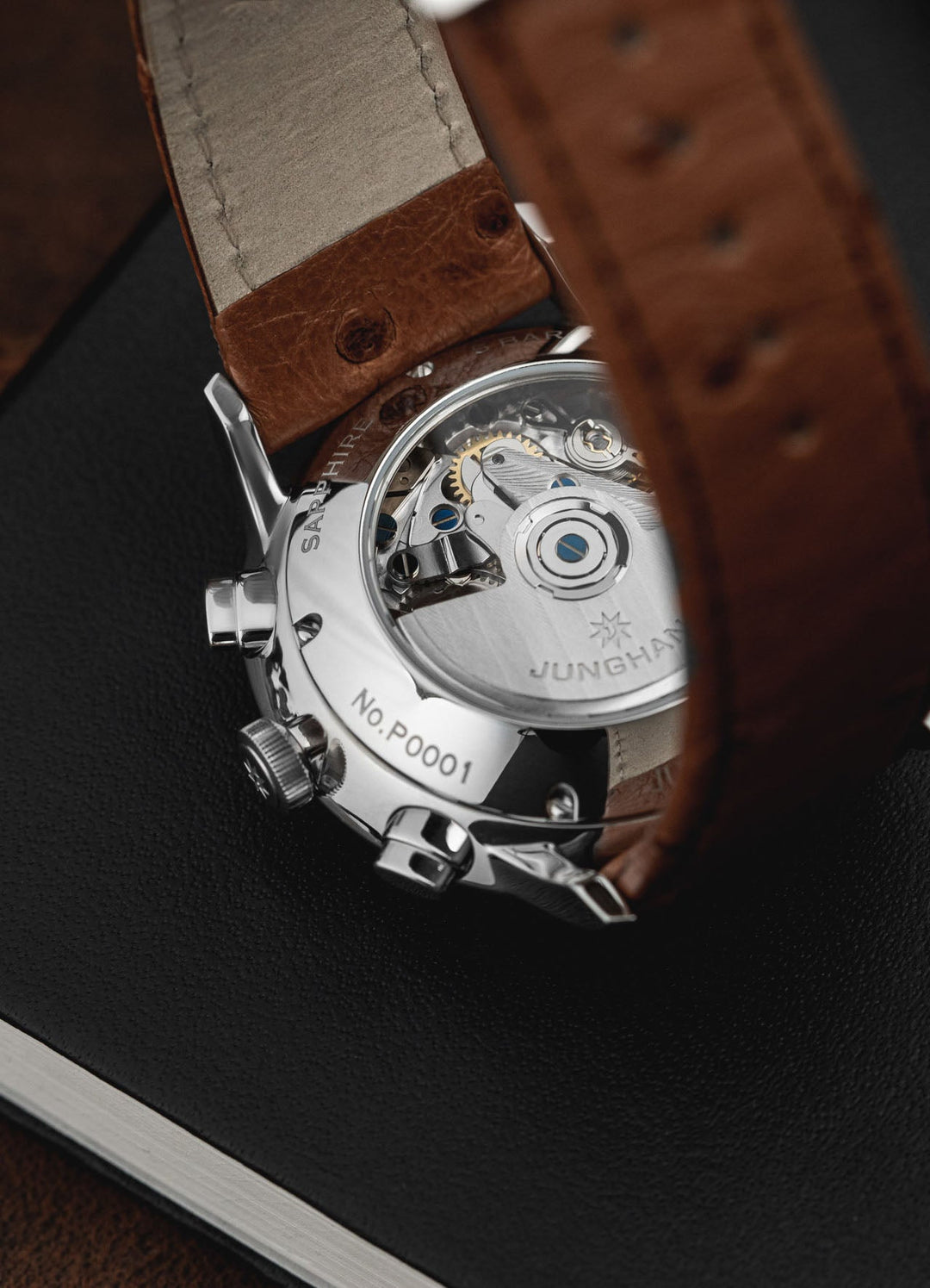 Meister Chronoscope Sapphire Gray Dial / Brown Ostrich Leather Strap Gray Dial