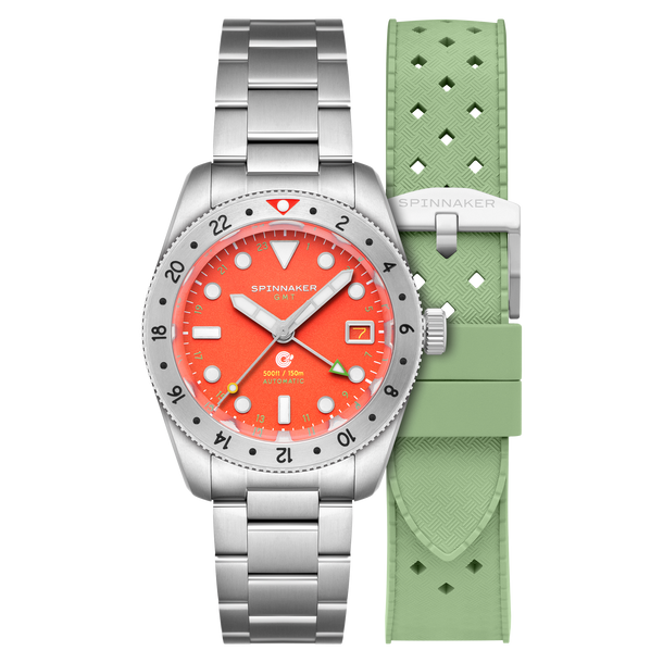 Croft 39 GMT Automatic Red / Stainless Steel | Red Dial
