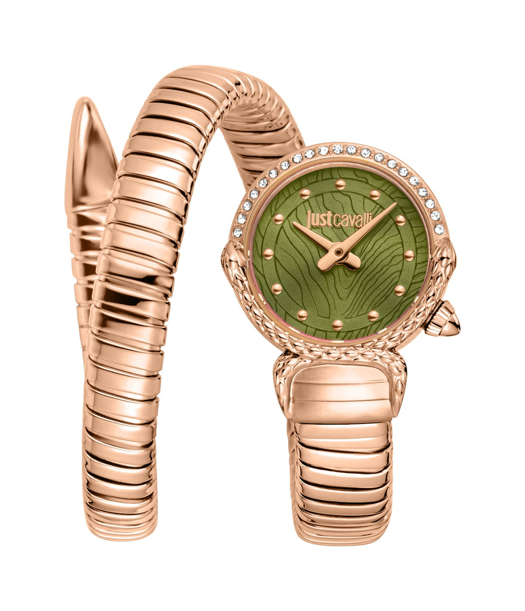 Just Cavalli 22mm / Rose Gold / Olive Green | Olive Green Dial