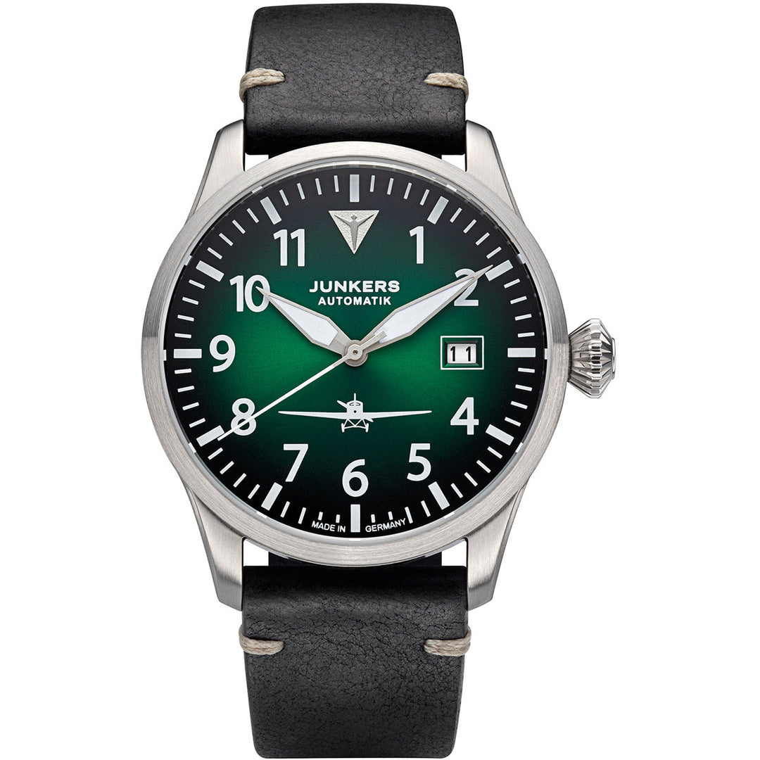 Flieger Leather / Green Green Dial