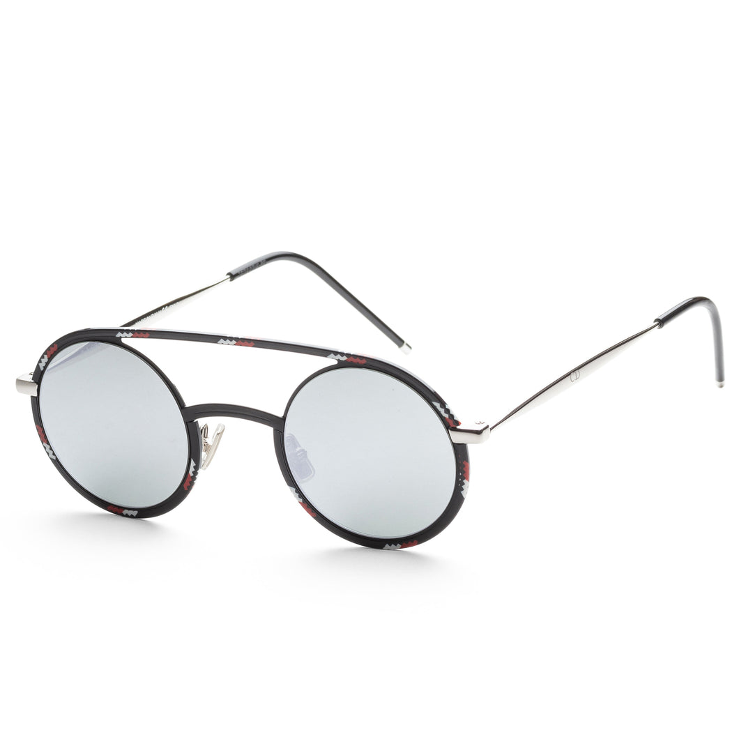 Synthesis Black with Multicolor Pattern Frame, Silver Mirror Lens |  Dial