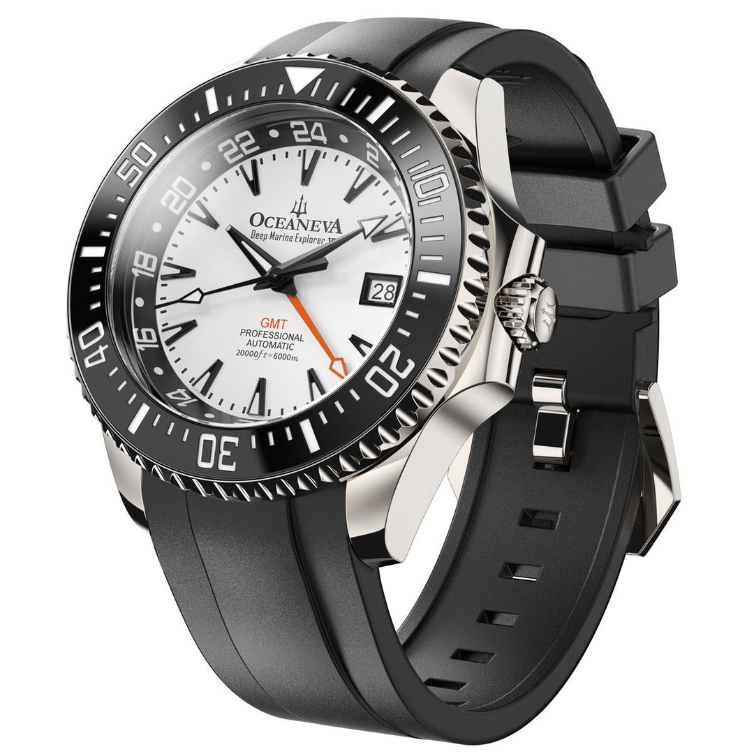 Deep Marine Explorer VI 6000M - GMT True Dive BlueLume White Dial