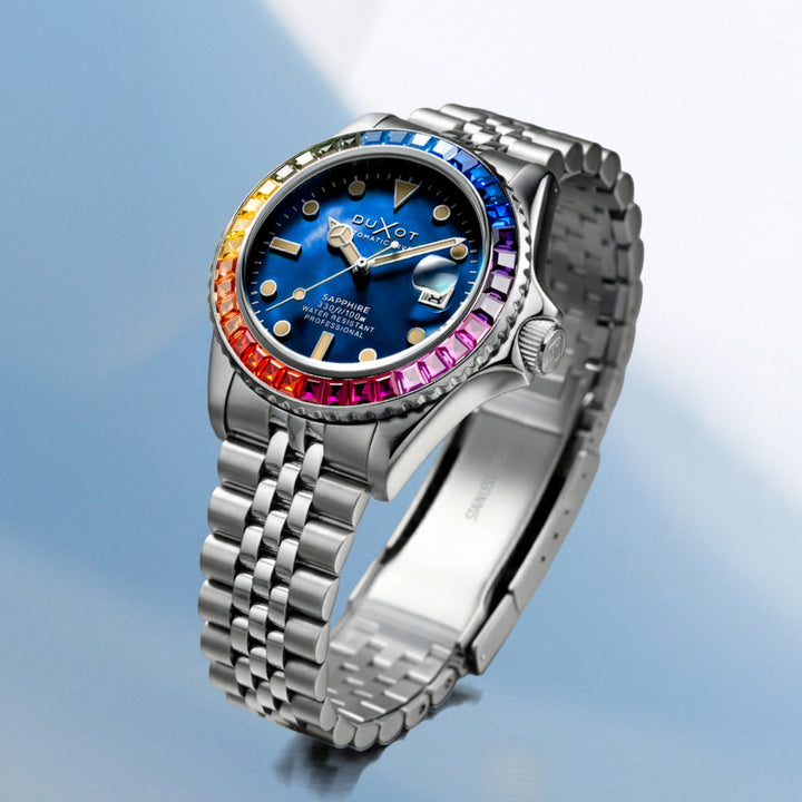 Atlantica 40 Rainbow Automatic Blue / Stainless Steel | Blue Dial