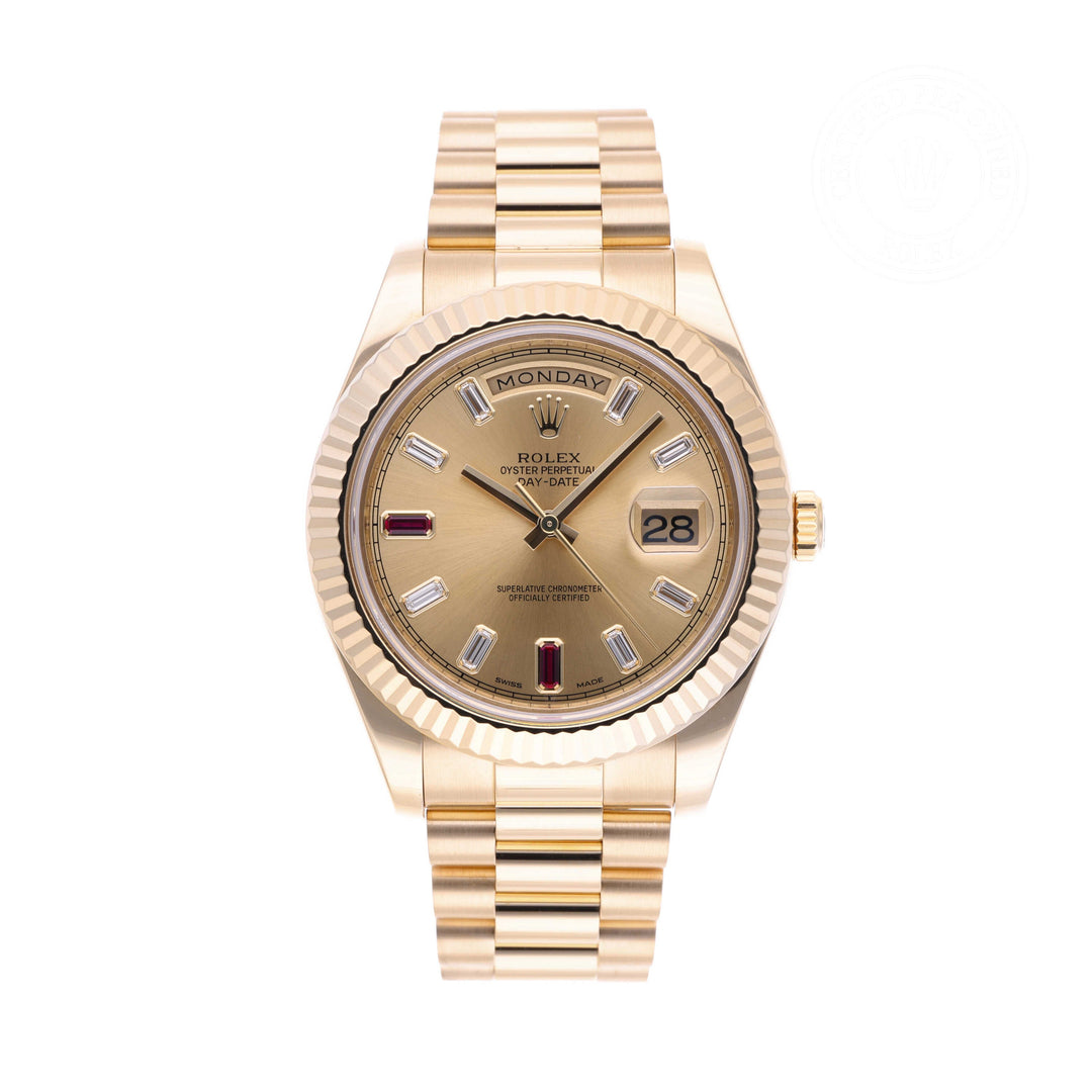 Pre Owned Rolex Datejust II Champagne Solid 18CT Gold 41mm- Ref-218238