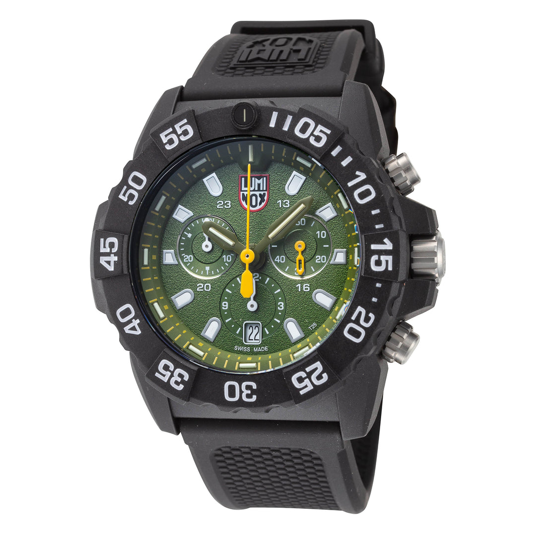 Navy Seal 45mm / White and Green / Black | White and Green Dial