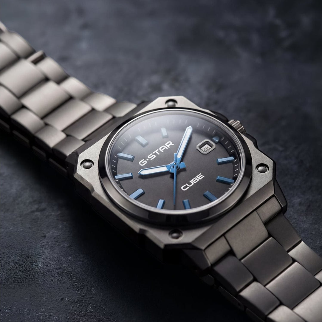 Cube Gray Dial / Gunmetal Stainless Steel Bracelet Gray Dial