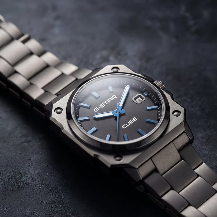 Cube Gray Dial / Gunmetal Stainless Steel Bracelet Gray Dial