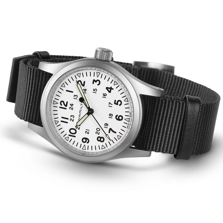 Khaki Field White / Fabric White Dial
