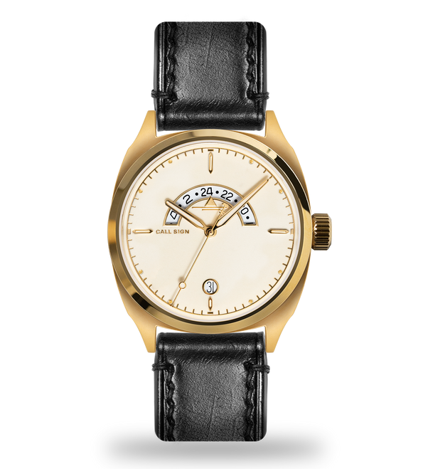 Discovery Series Gold Cream White Dial
