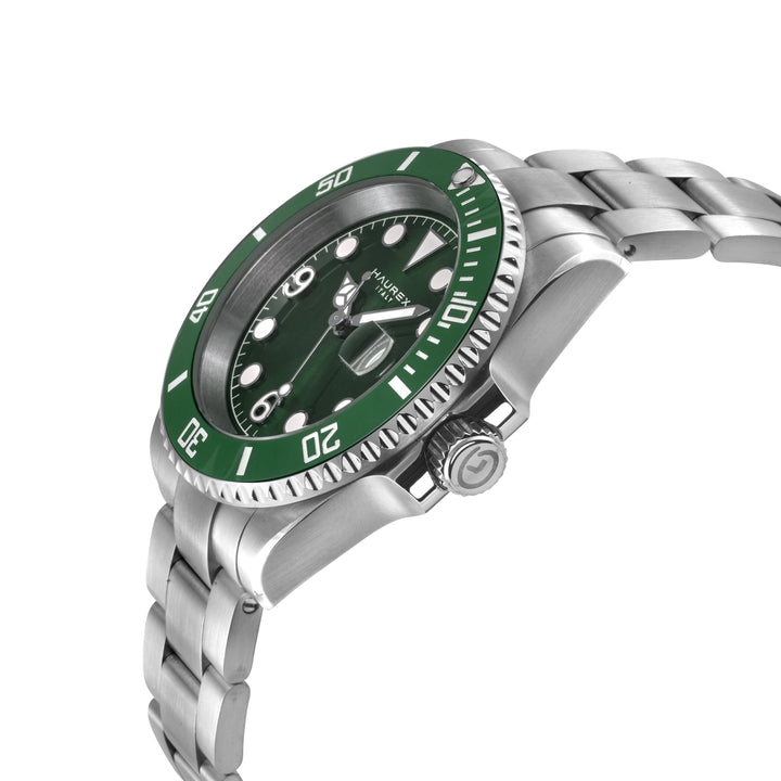Haurex Italy Barracuda (316L Case, Green Sunray Dial, Ceramic Bezel, 316L Stainl