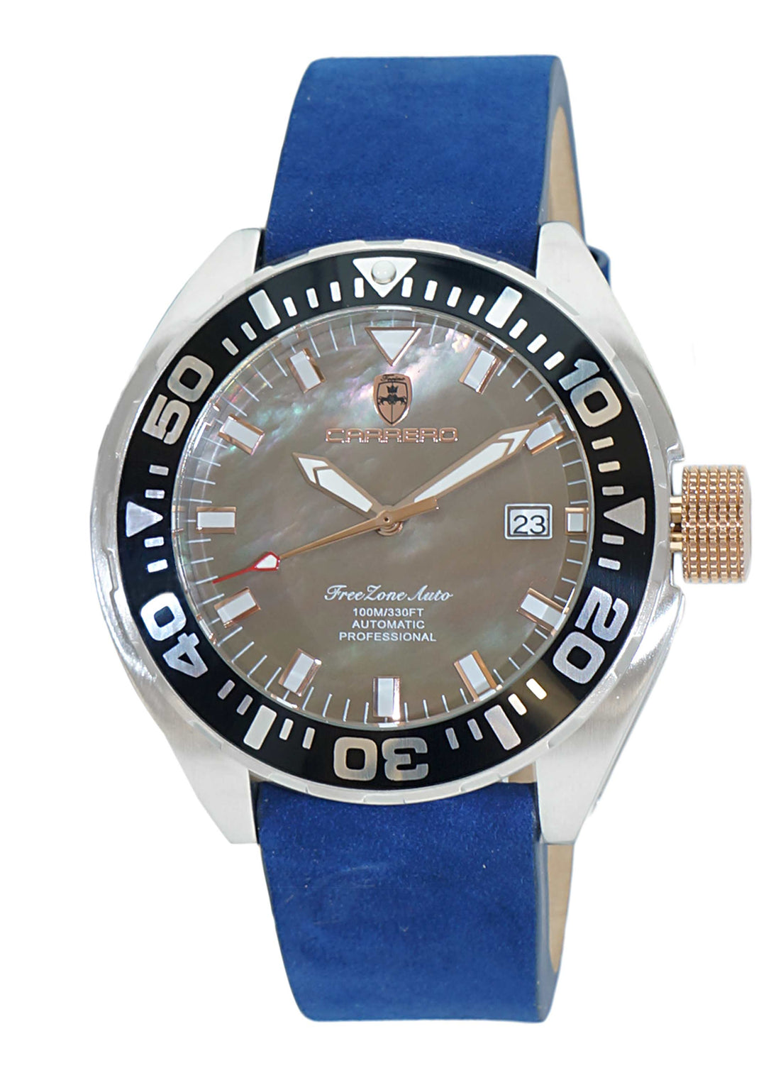FreeZone-Auto Rose/Blue | Brown Dial