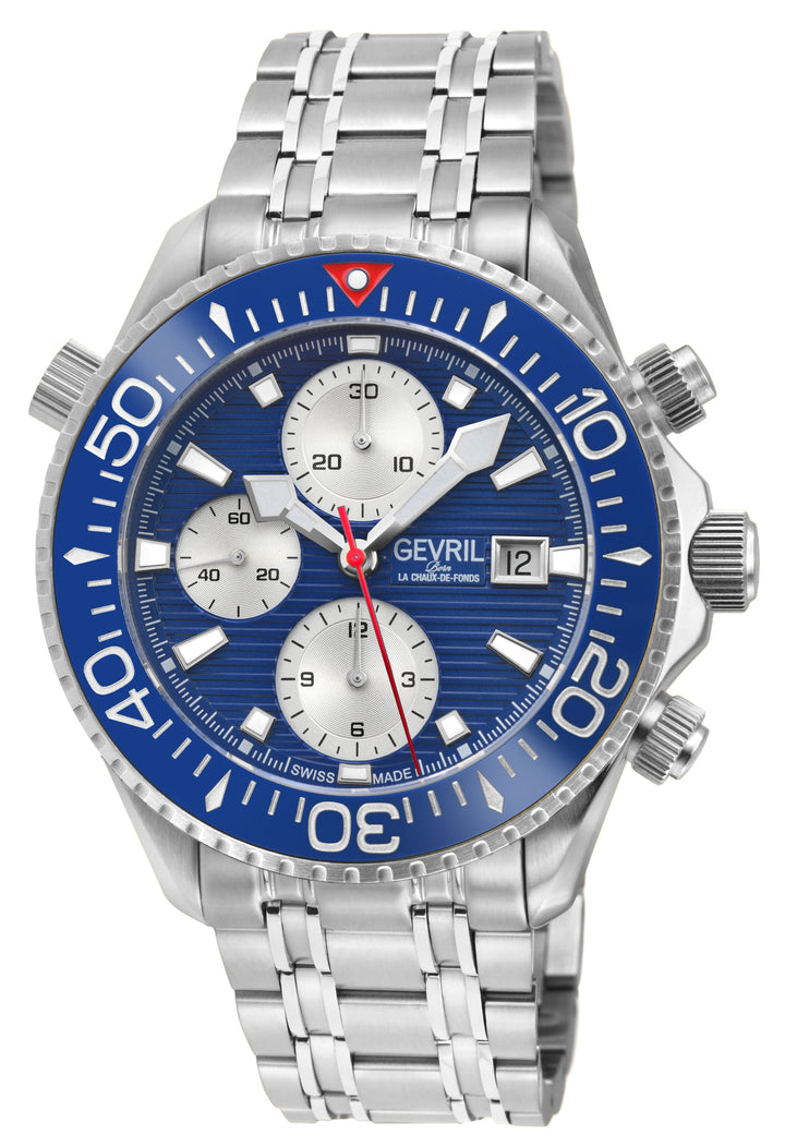 Hudson Yards Chronograph SW500 Chronograph , helium valve Diver Blue