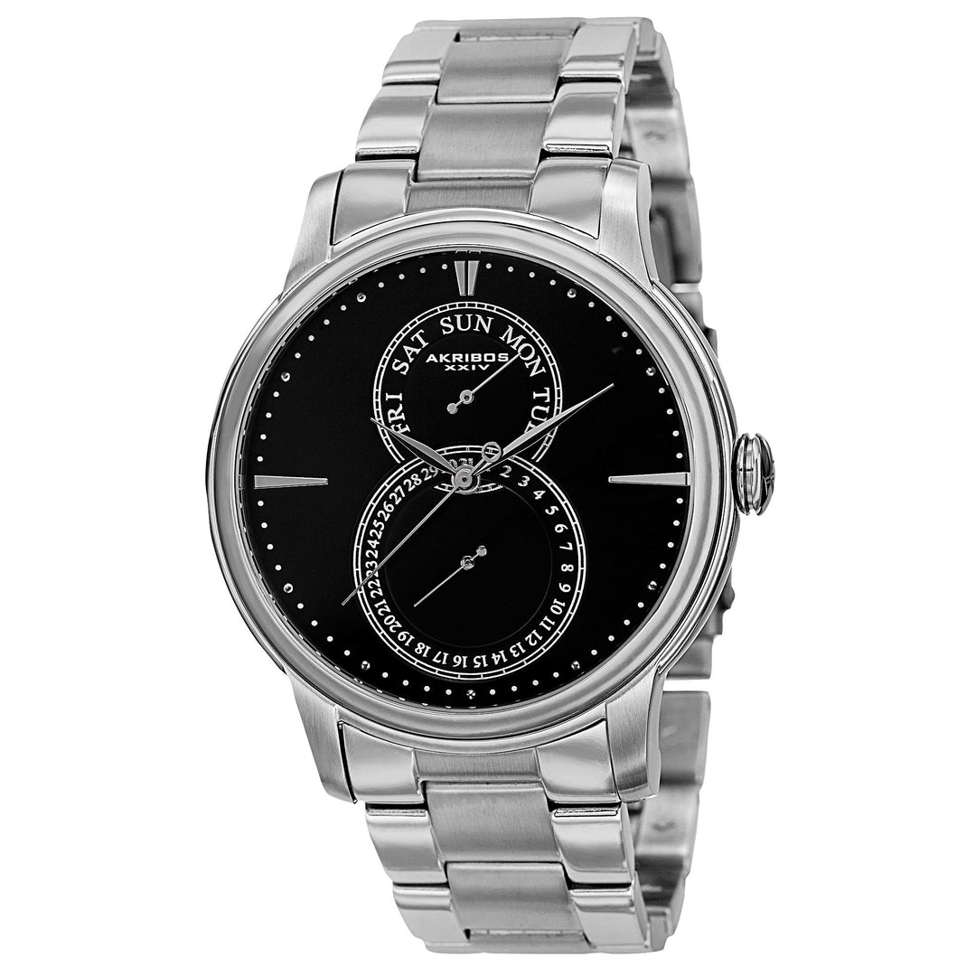 Multifunction Silver Tone/Stainless Steel/Stainless Steel | Black Dial