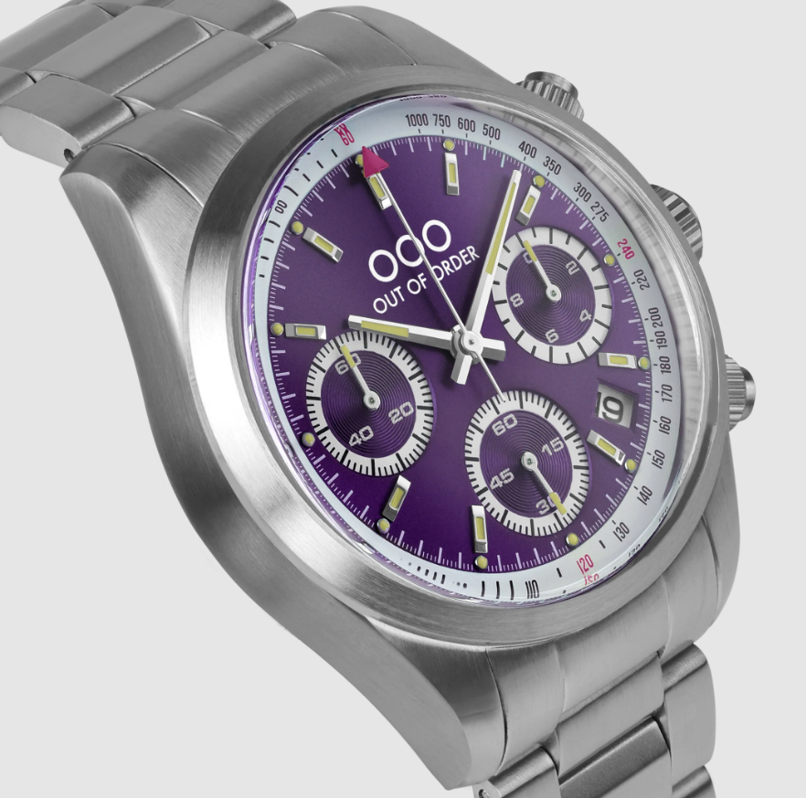 Purple Sporty Cronografo Purple/Silver Stainless Steel Purple Dial